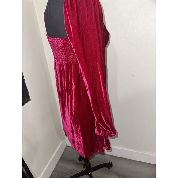 Reformation Chestnut Dress in Rhubarb‎ Size 4 Long Sleeve - Picture 7 of 10